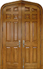 Homestead Series White Oak Gothic-Top Exterior Wood Doors