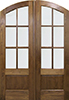 Walnut TDL 6-Light Double Exterior Wood Door