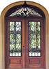 Wrought Iron Double Exterior Wood Doors