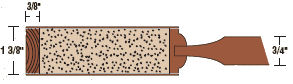 1-3/8 MDF raised panel door profile 2346