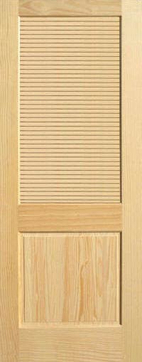 Pine Half Louvered Interior Wood Door Pine Half Louvered Interior Wood Door