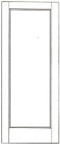 Full view 1-light interior door
