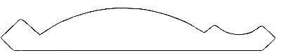 2554 Crown molding .812" x 5.000"