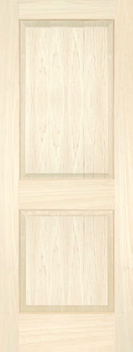 Poplar 2-Panel Wood Interior Door