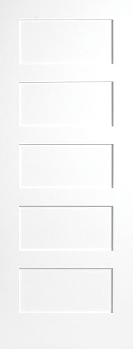 Primed MDF Horizontal 5-Panel Interior Door Primed MDF Horizontal 5-Panel Interior Door