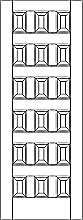 RP-18000-8 18-panel wood door with raised panels 8ft tall