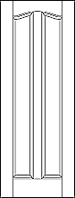 RP-2010 cathedral arch vertical 2-panel door with raised panels