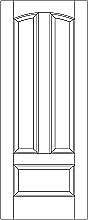 RP-3110-8 8ft door eased arch 3-panel with raised panels