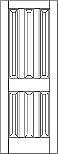 RP-6010 6-panel wood doors with raised panels
