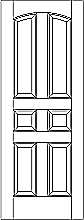 RP-6100 eased arch 6-panel with raised panels