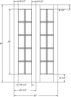 Poplar 12-Lite True Arch Double Doors Poplar 12-Lite True Arch Double Doors