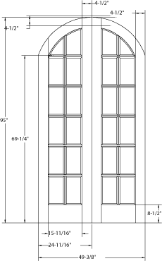Poplar 10-Lite Double Doors Poplar 10-Lite Double Doors
