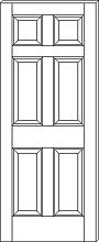 RP-6000 Traditional 6-Panel Door