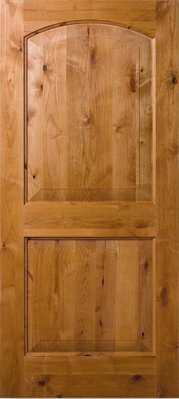Knotty Alder Arch 2-Panel Wood Interior Doors Knotty Alder Arch 2-Panel Wood Interior Doors